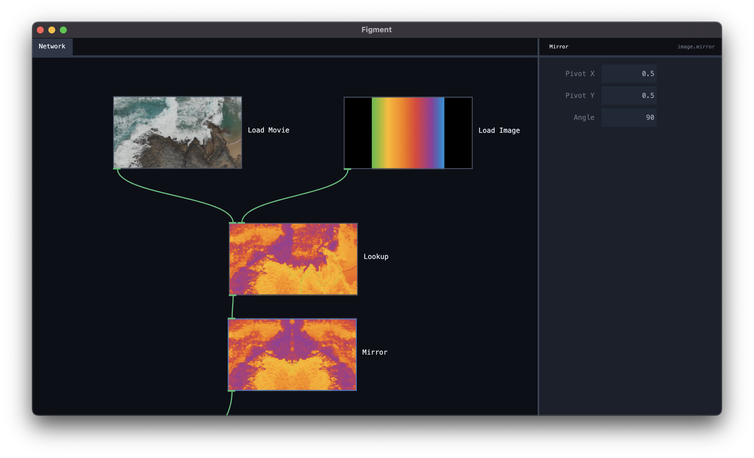 Screenshot of the Figment app showing the lookup node