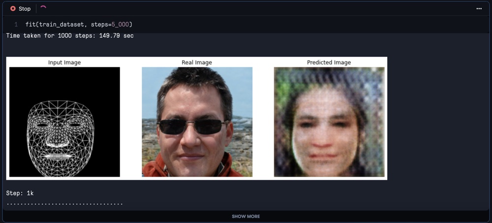 Training at step 1000